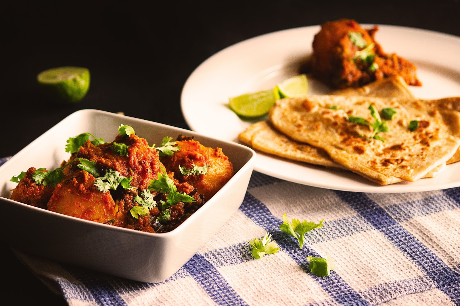 Plain Paratha with Sabji